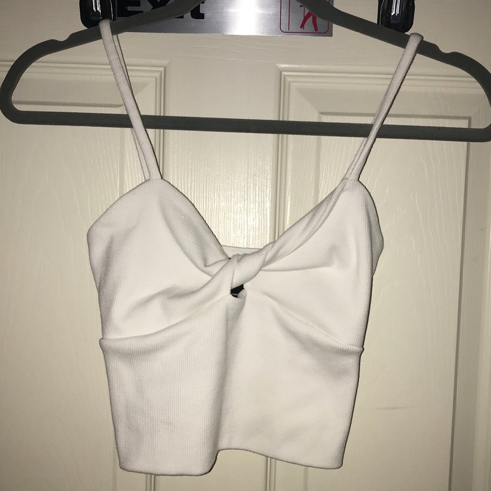 Cropped white Tank Top